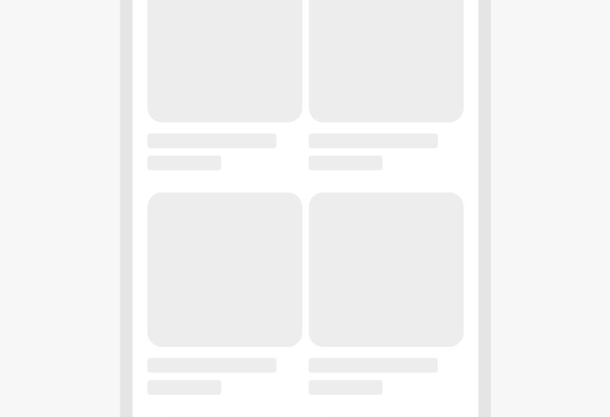A page of skeleton loaders sits on an eBay mobile page.