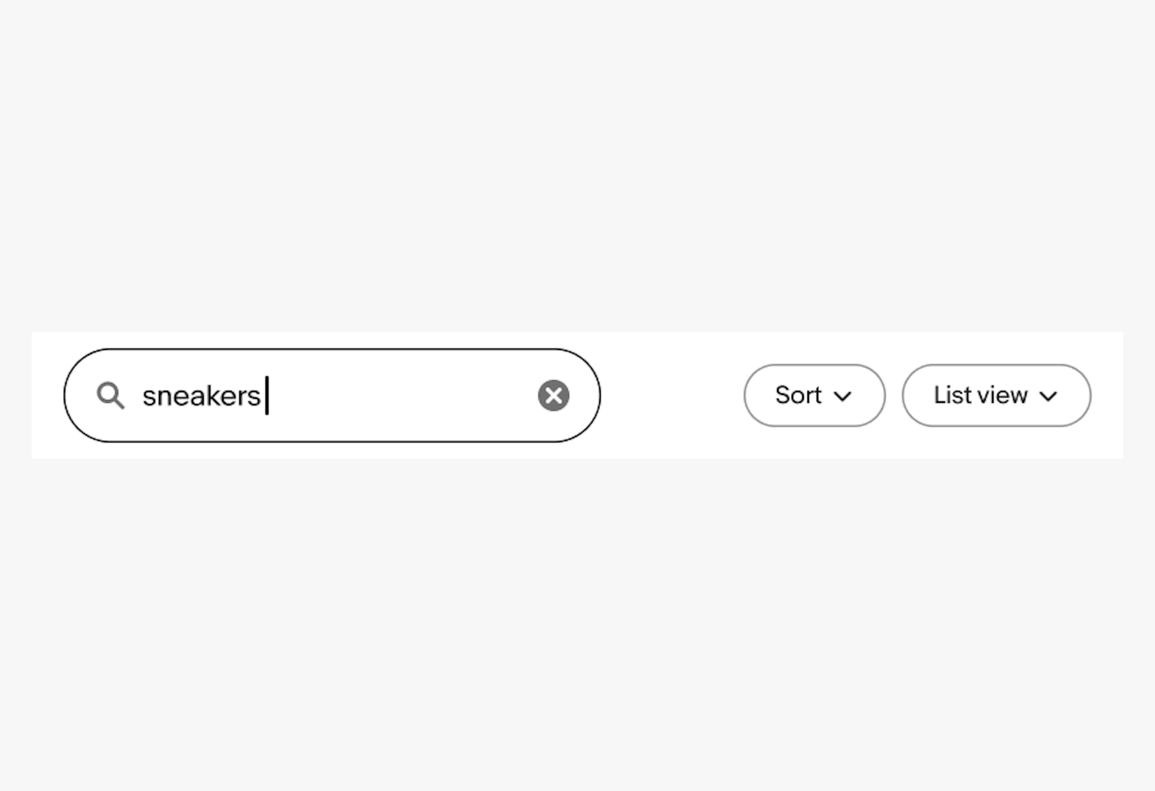 Search field height misaligned with adjacent buttons.