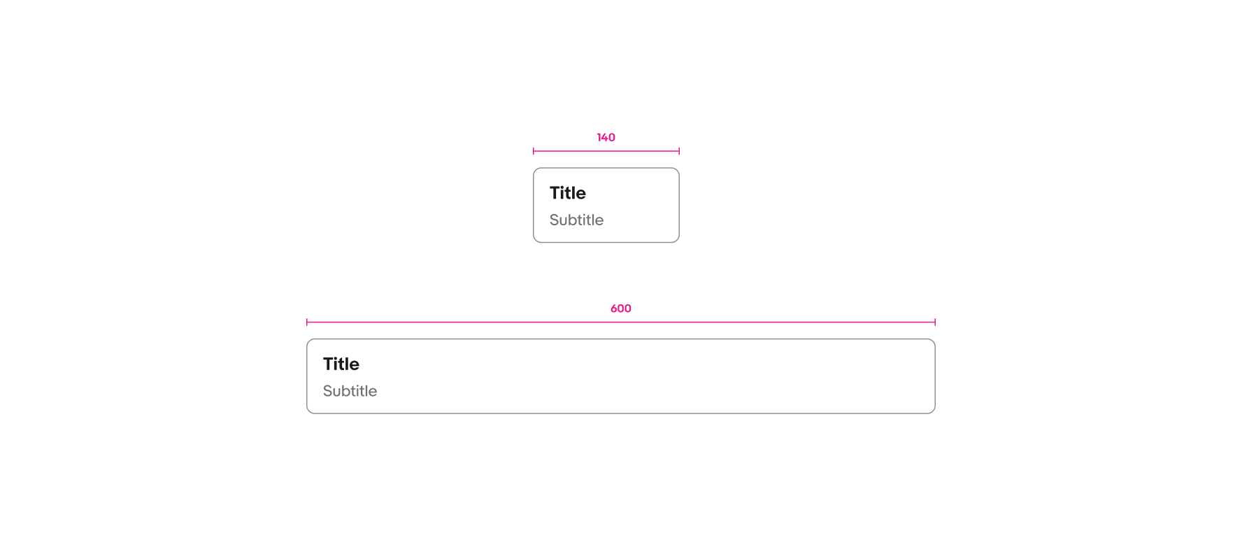 Three toggle buttons with a width of 342px sit to the left of three toggle buttons with a width of 224px.
