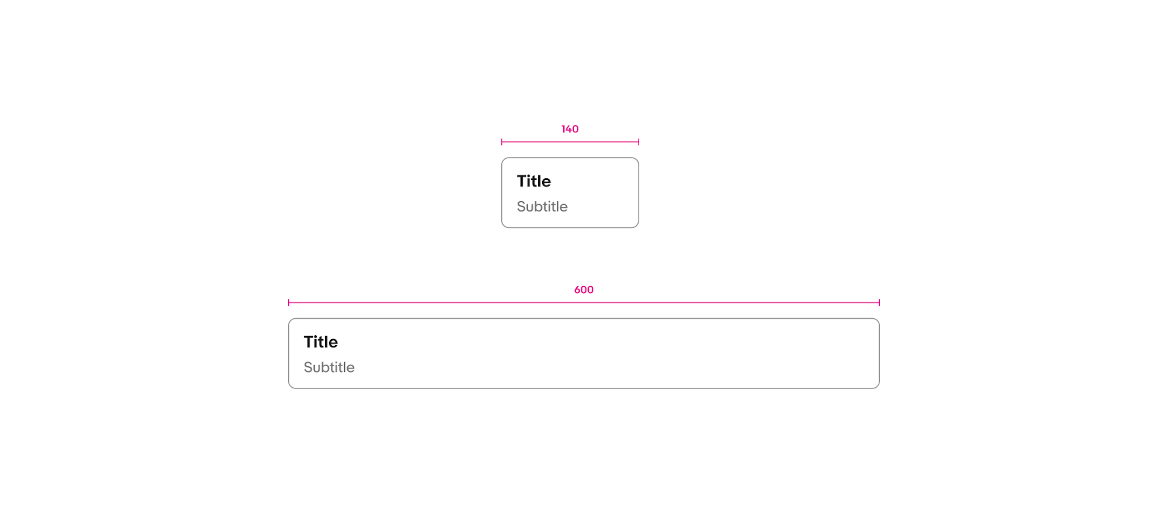 Three toggle buttons with a width of 342px sit to the left of three toggle buttons with a width of 224px. 
