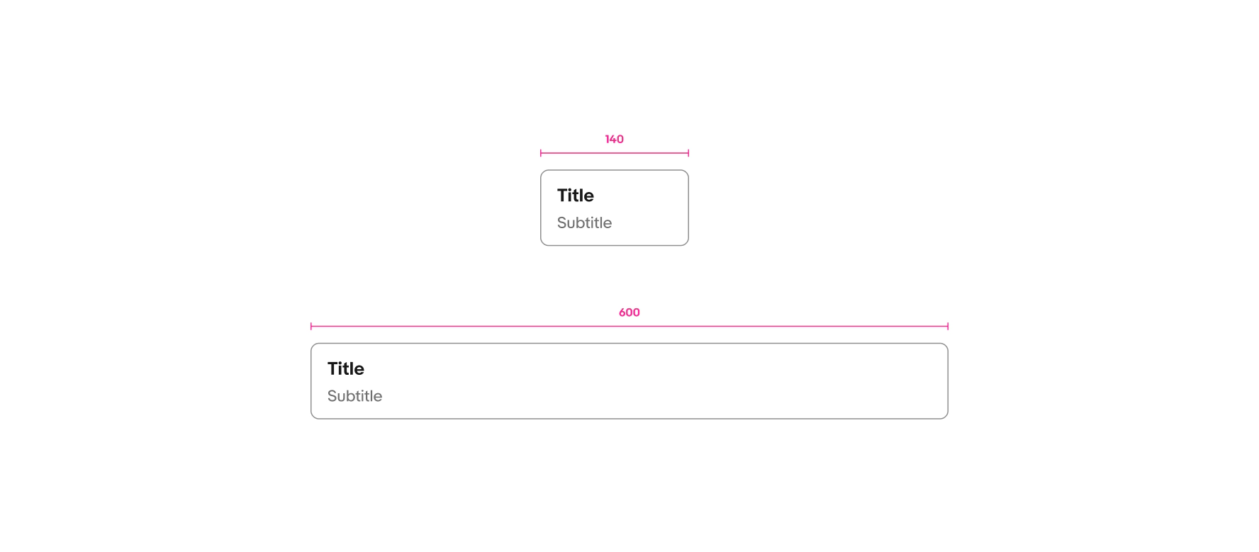 Three toggle buttons with a width of 342px sit to the left of three toggle buttons with a width of 224px.