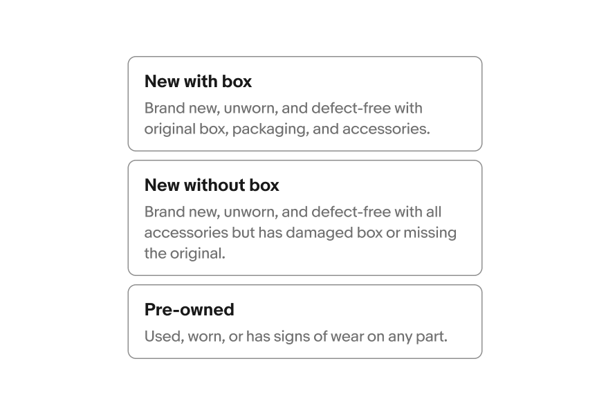 A set of toggle buttons all a different sizes.