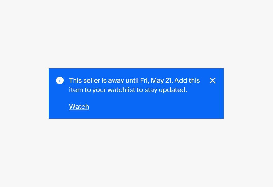 An information page notice with regular-weight body text.