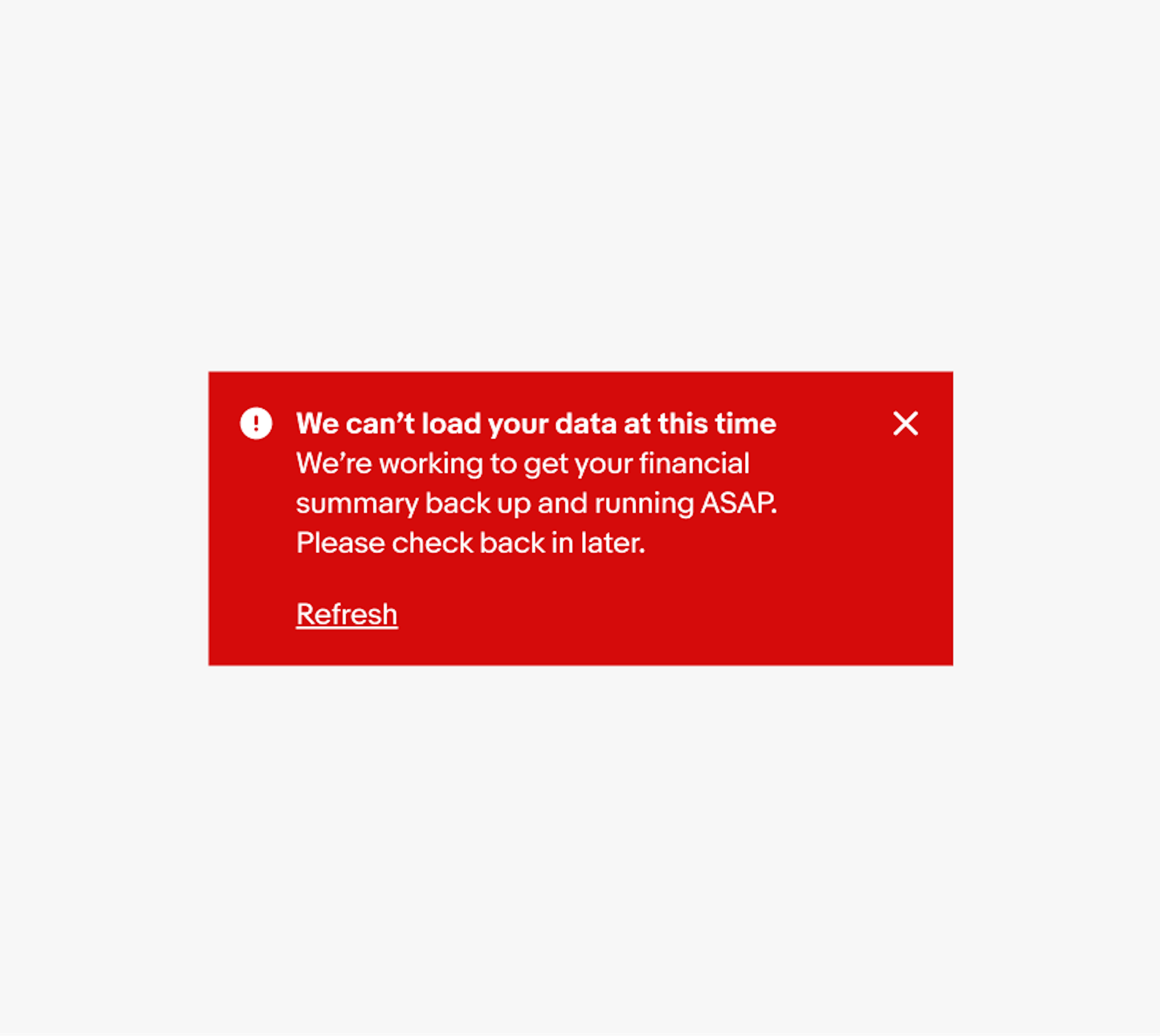 A single page notice.