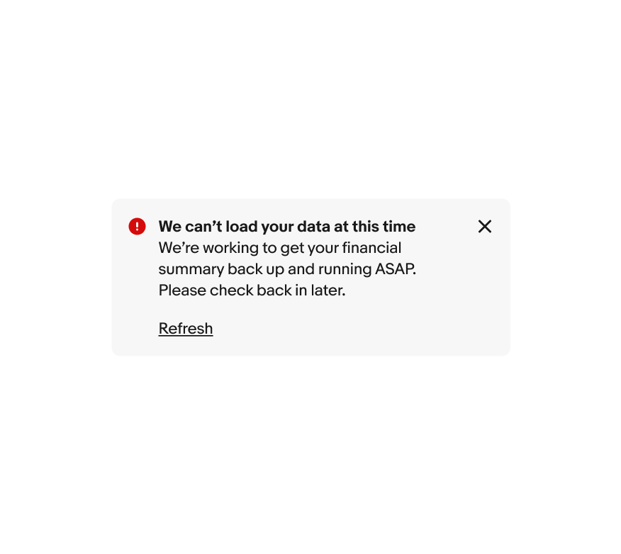 A single section notice.
