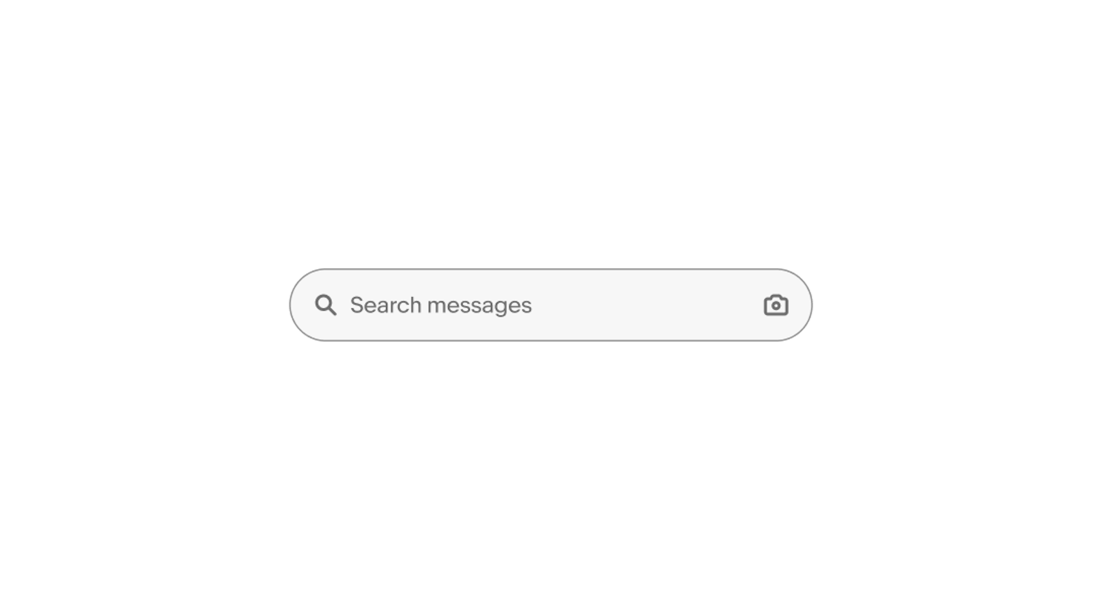 Search bar with “Search messages” placeholder and voice icon.