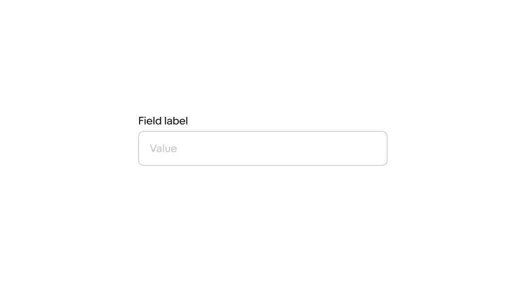 Field label sits on top of a combobox.