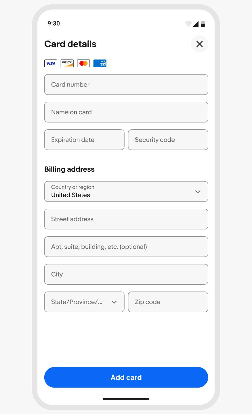 A bottom sheet spanning 100% of the page height on iOS, with a popover menu below an overflow icon.