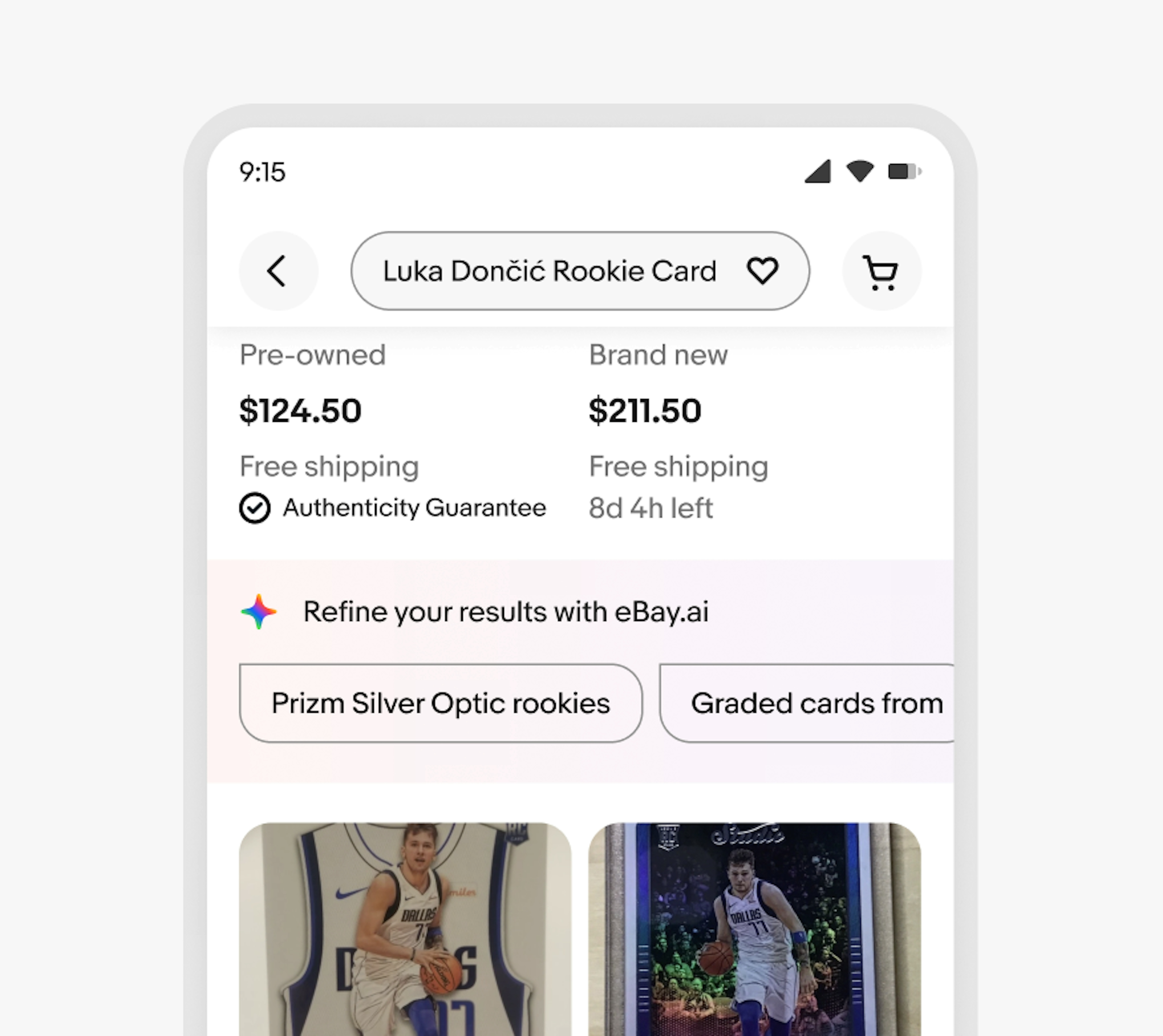 “Don’t” example showing an assistant module with gradient background.