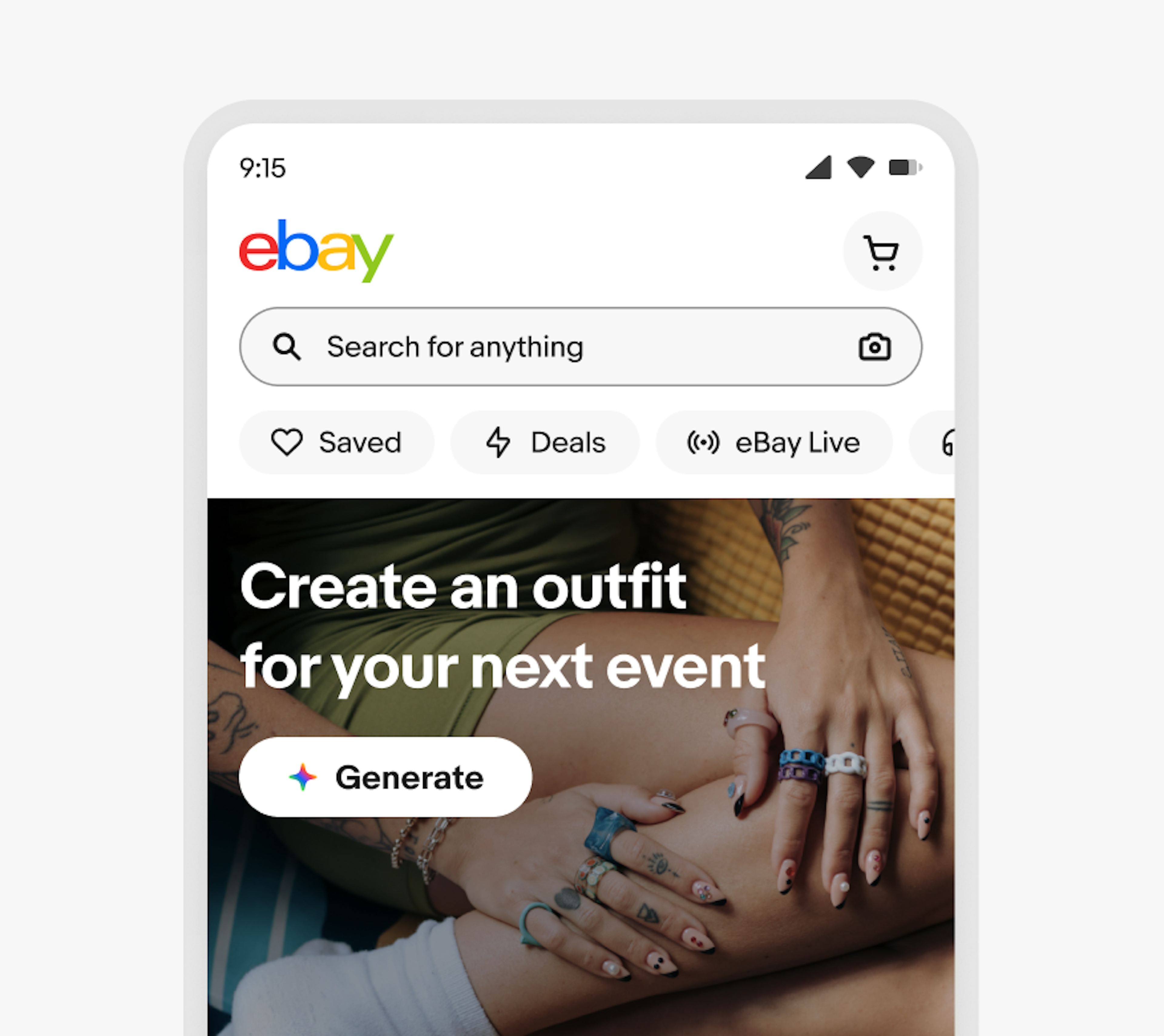 “Don’t” example with “Generate” and an icon in the button.