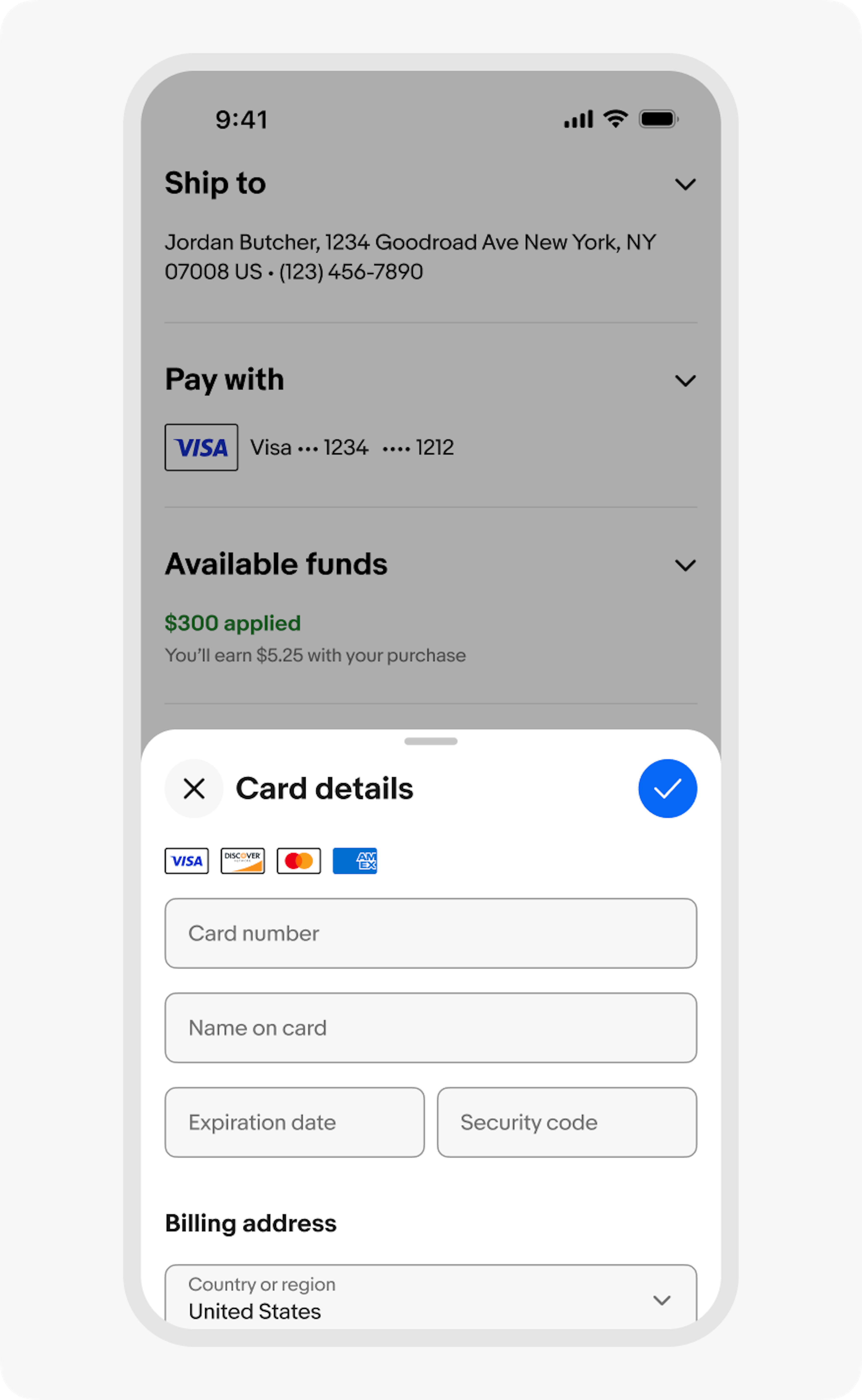 A mobile screen incorrectly presenting a partially open focus sheet
