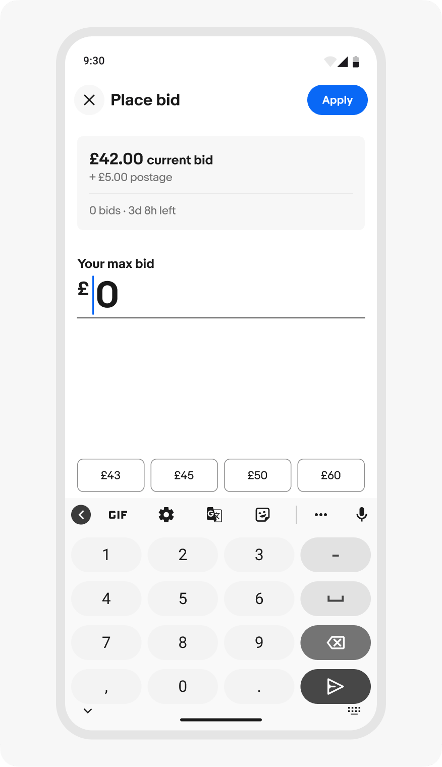 A mobile screen with an open focus sheet correctly focused on a single decision.