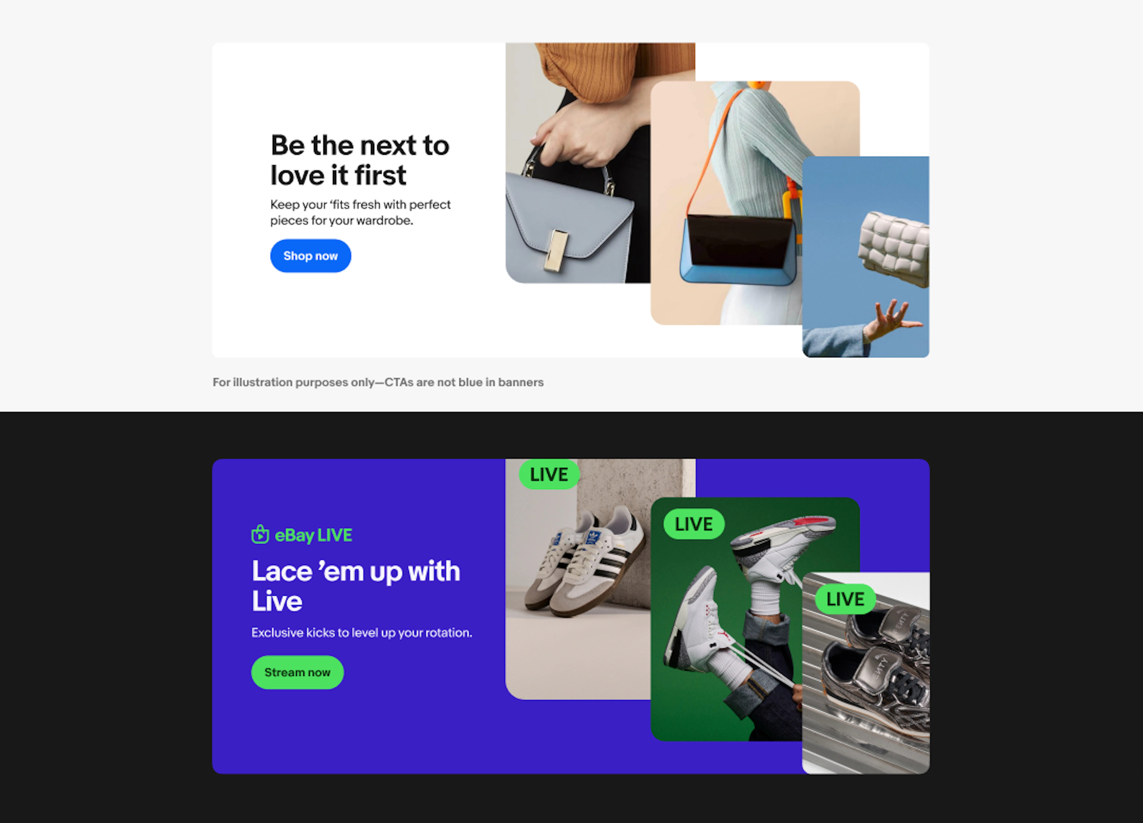 Banner on top showing the Evo Light mode. Banner on bottom showing Live theme. 