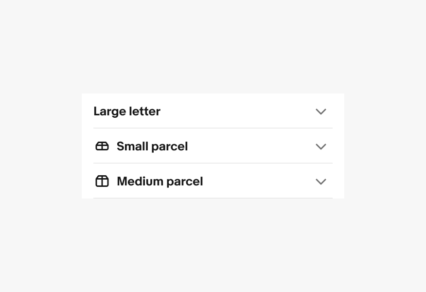 Accordion collapsed with long headings wrapping to multiple lines