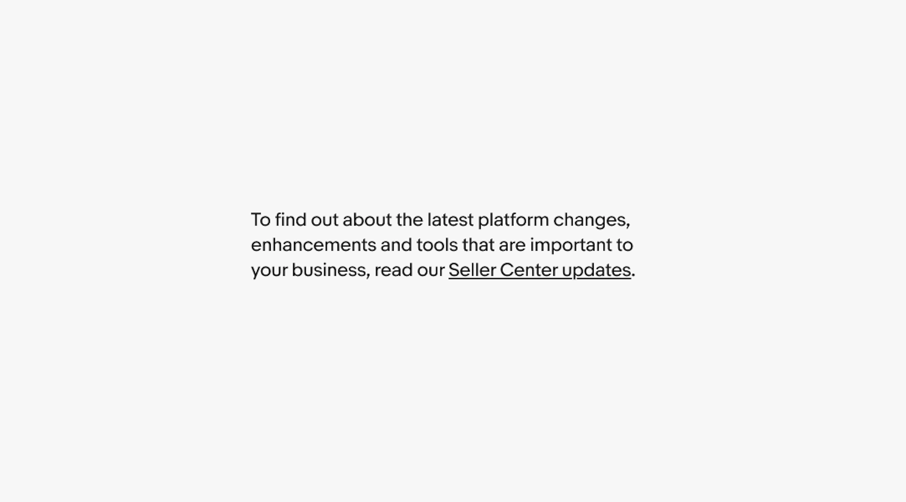 A sentence with a link highlighted with underlines.