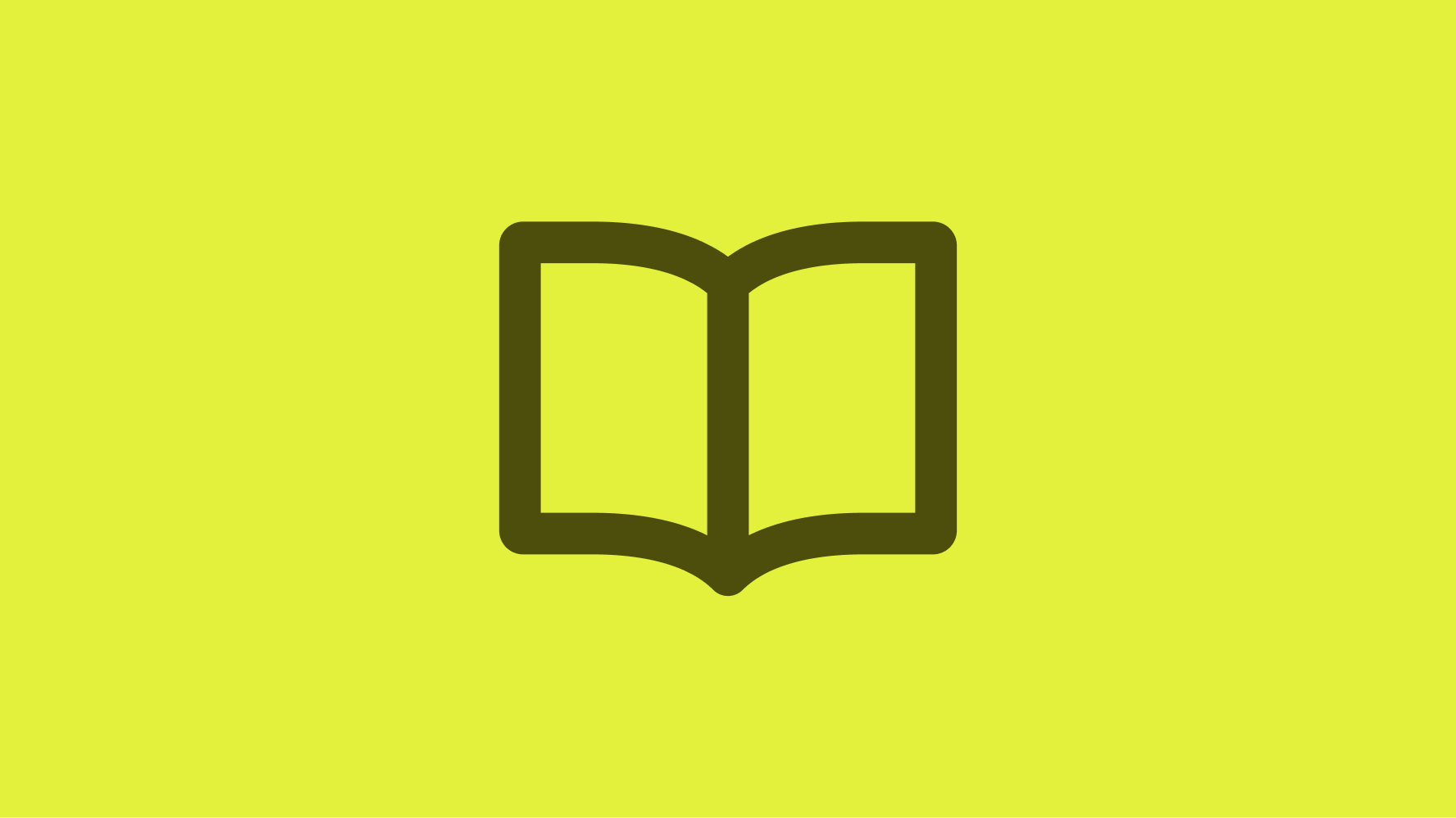 Stylized graphic of an open book icon.