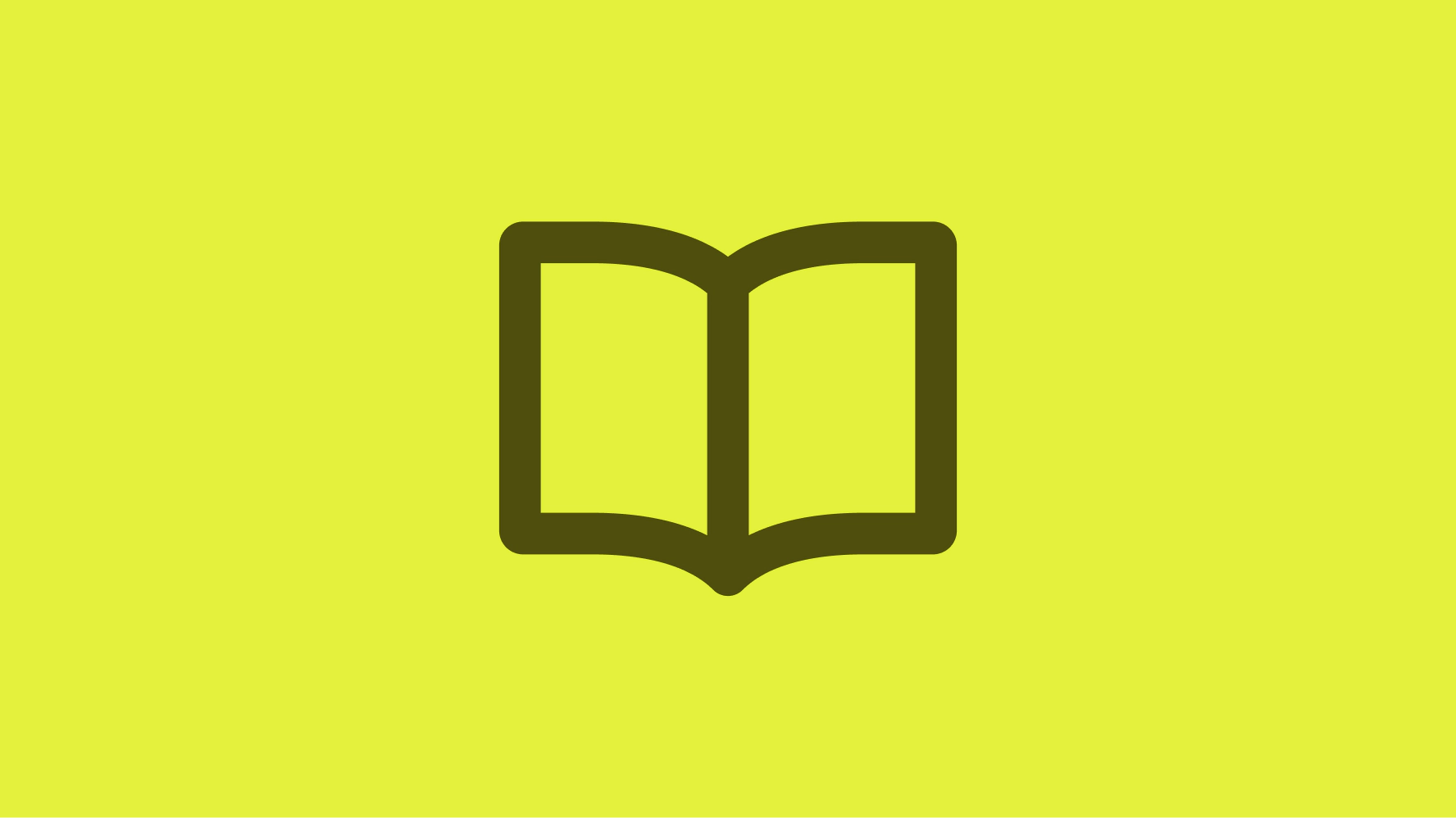 Stylized graphic of an open book icon.