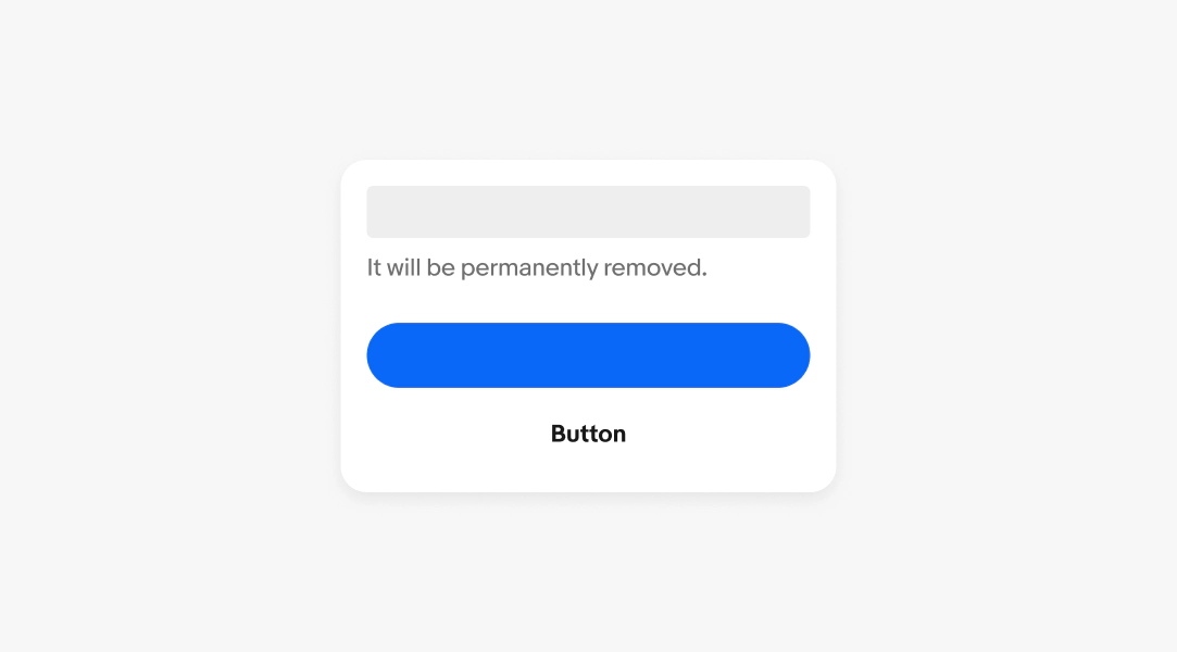 A confirmation dialog with a body of “it will be permanently removed.”