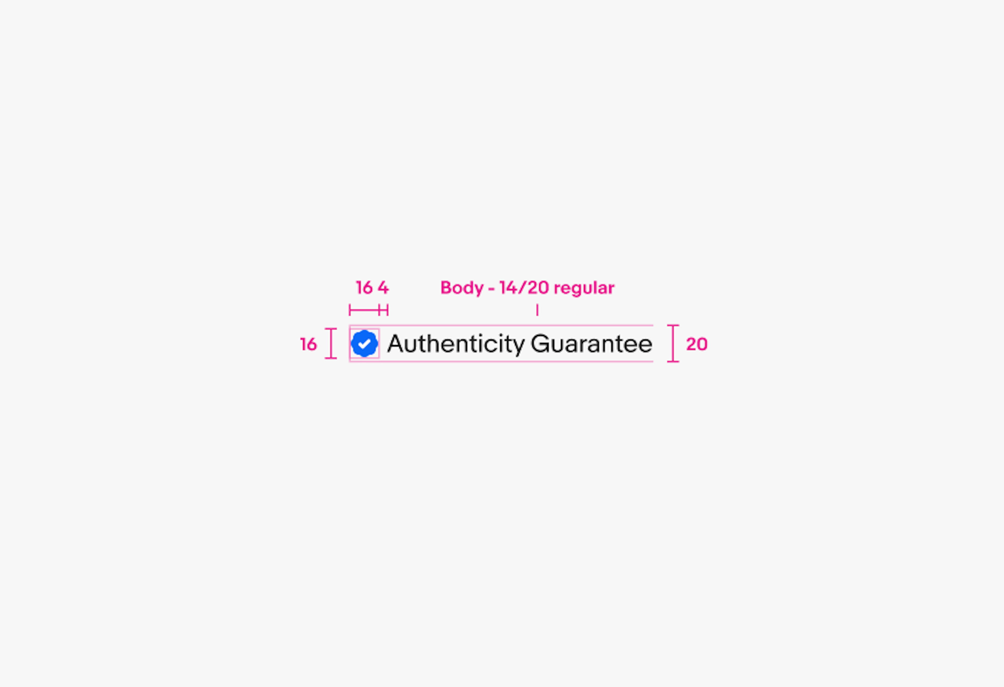 The large Program badge grouping has a text line height of 20pt.