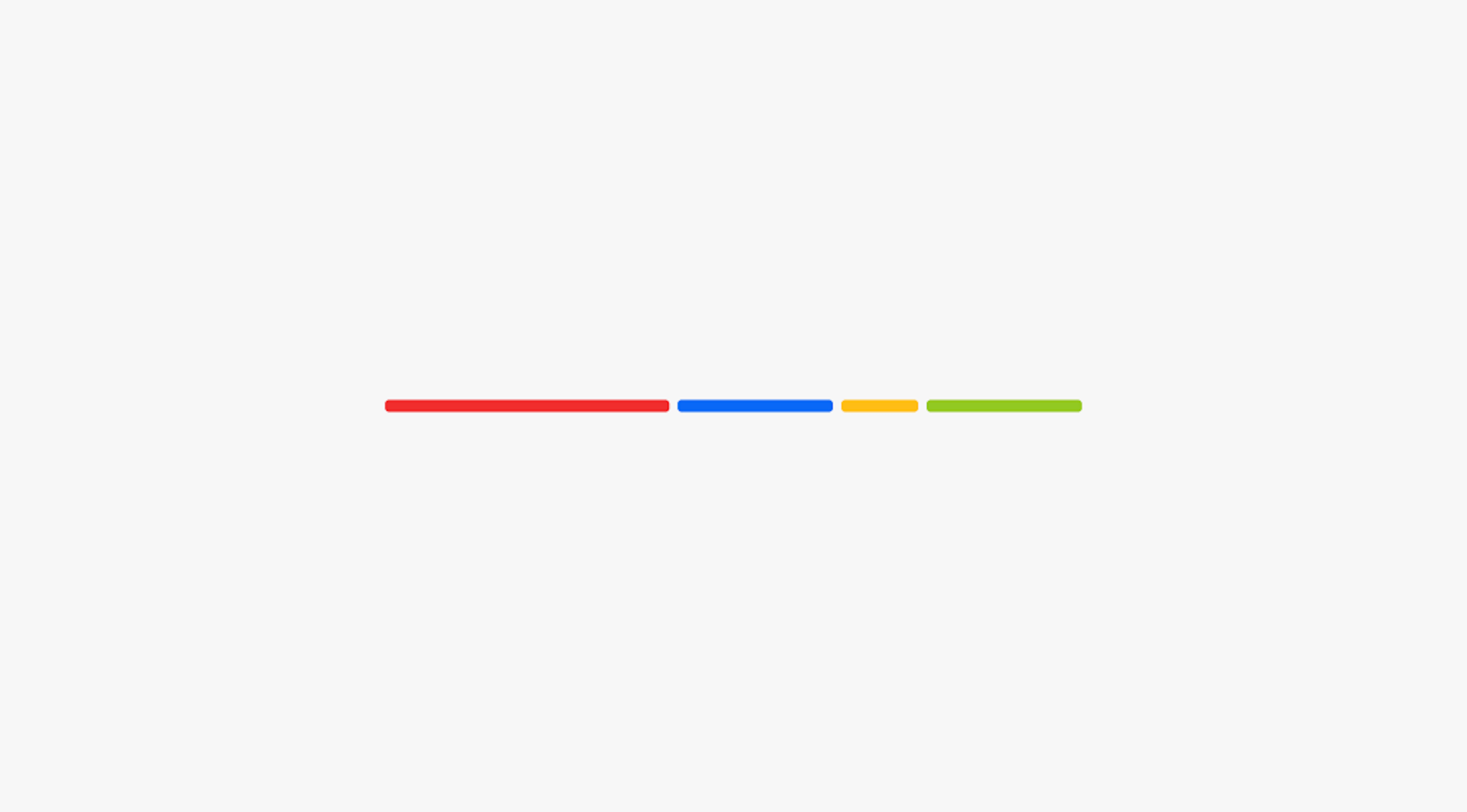 Four lines that vary in size are shown in eBay logo colors.