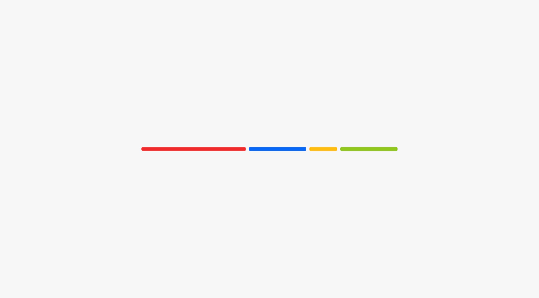 Four lines that vary in size are shown in eBay logo colors.