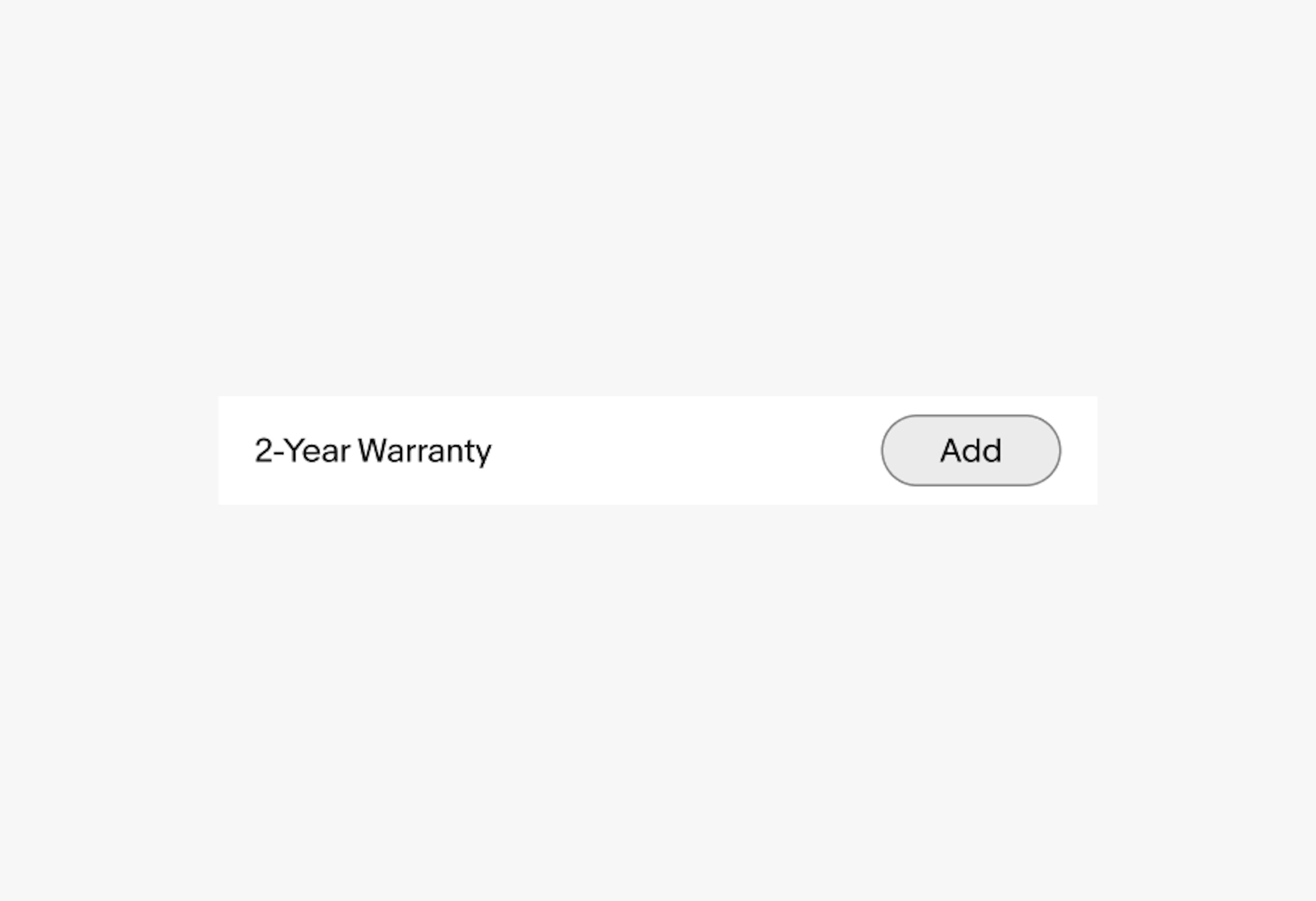 A single list row with a line of text and a trailing secondary button. The button is in a pressed state, showing that only nested interactive elements are interactive when present.