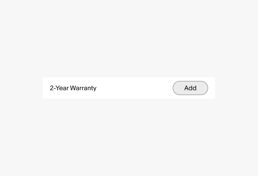 A single list row with a line of text and a trailing secondary button. The button is in a pressed state, showing that only nested interactive elements are interactive when present.