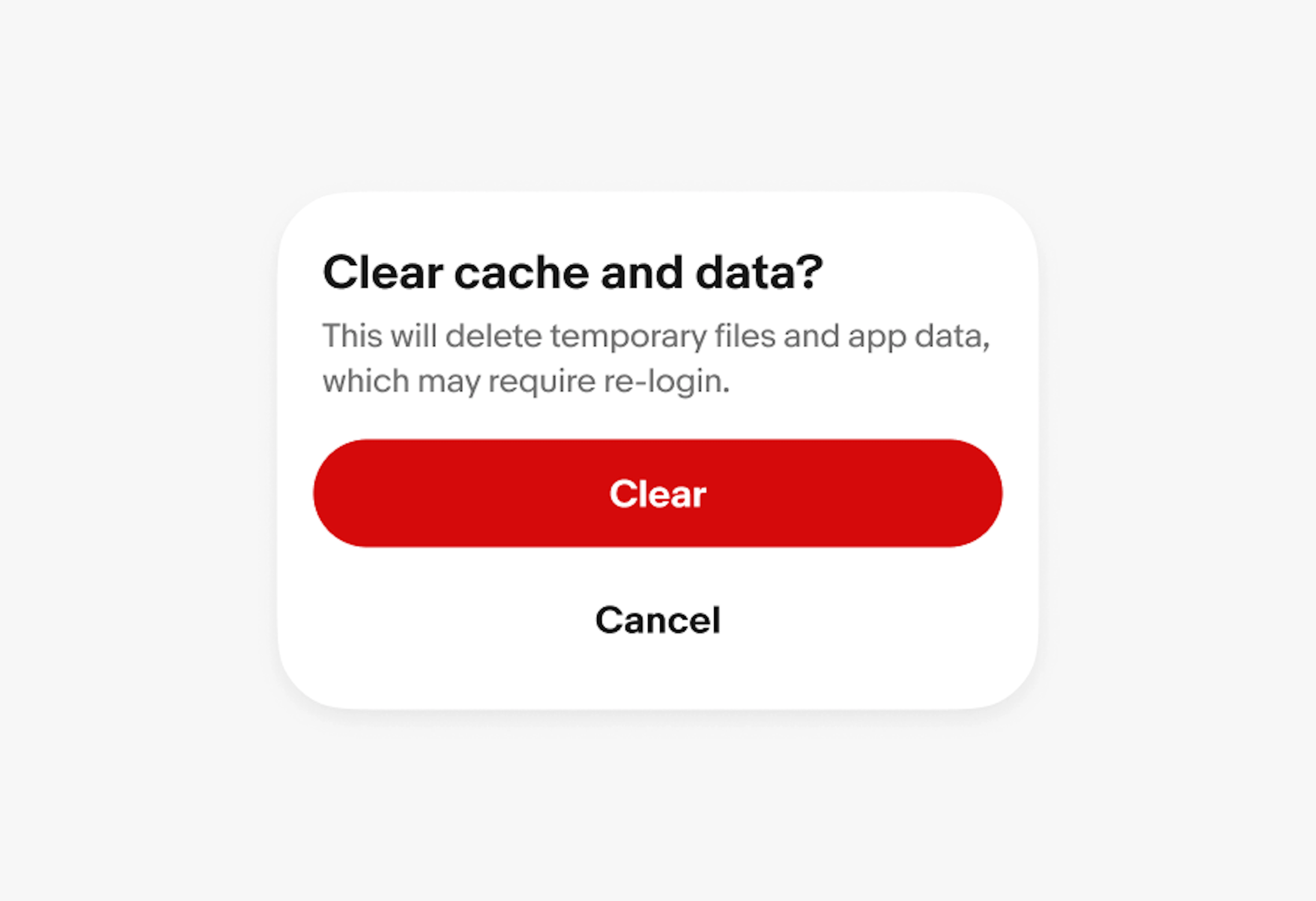 A confirmation dialog not scrolling. 