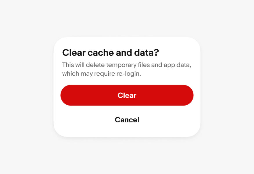 A confirmation dialog not scrolling.