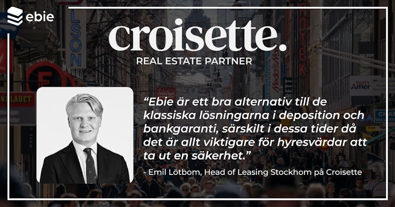 Mörk bild med vitram och Ebie-logga i vänstra övre hörnet. 