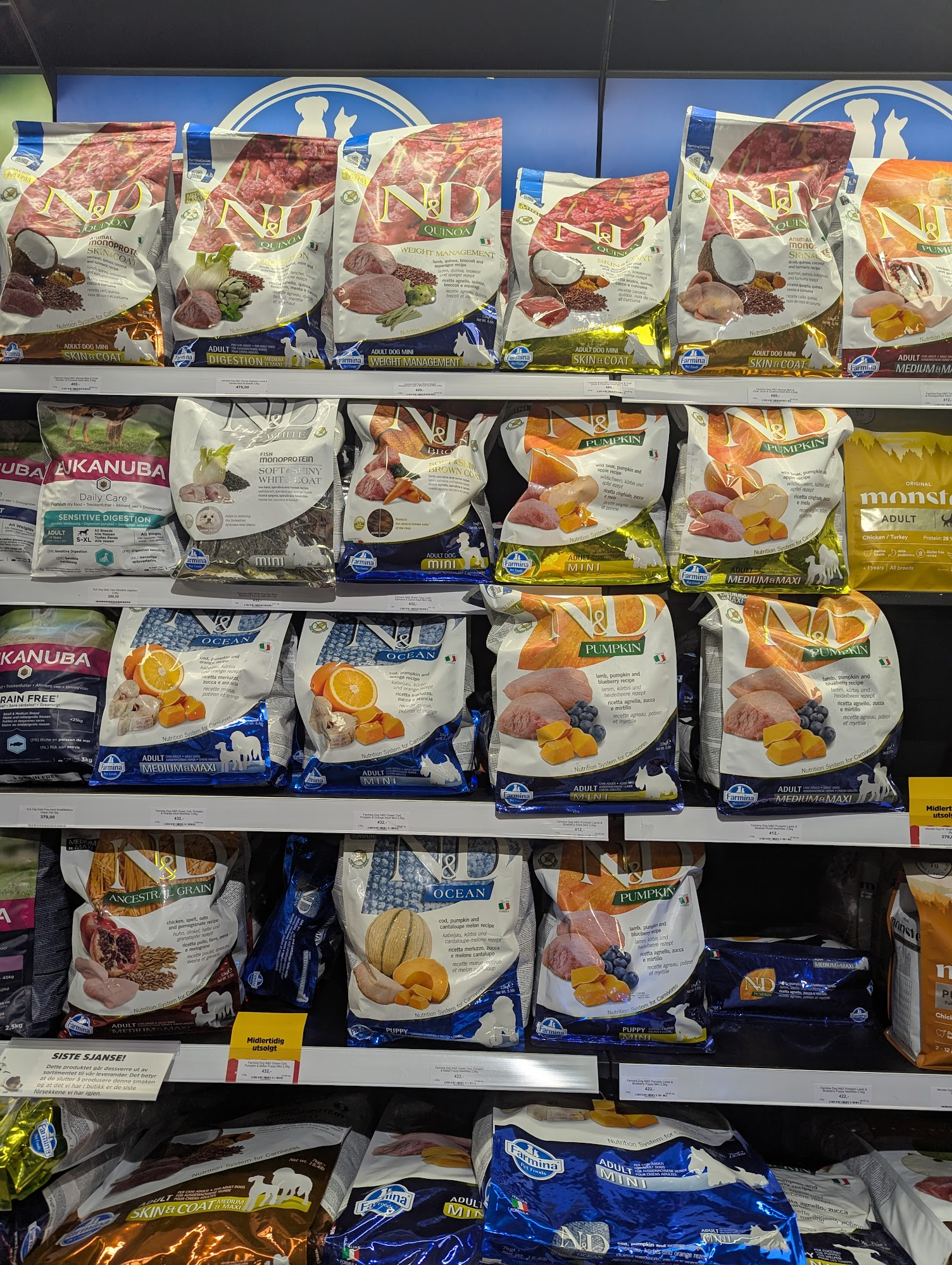 Hondenvoeding in de dierenwinkel