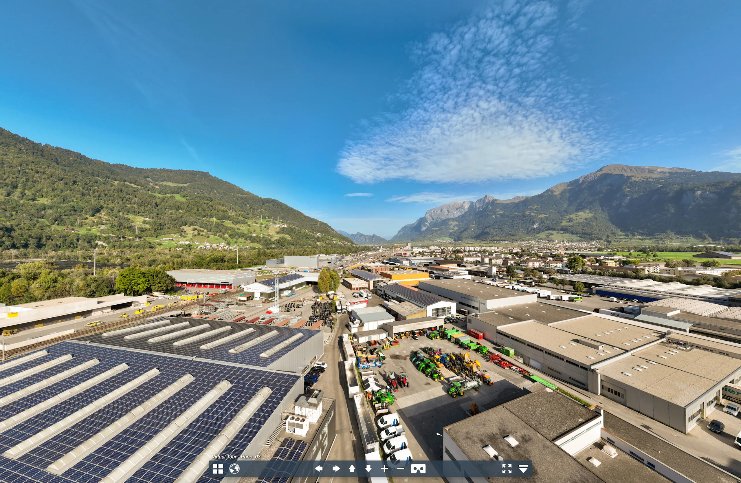 echt3D Portfolio Panorama Drohnenaufnahmen vom Lager in den Bergen