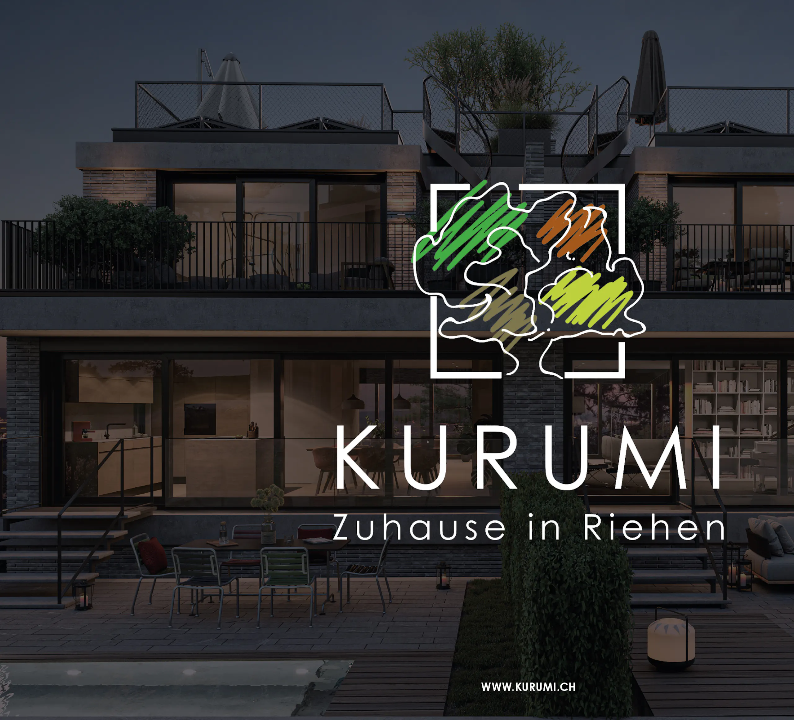 Kurumi Riehen – Projektbranding und 3D-Visualisierung von echt3D