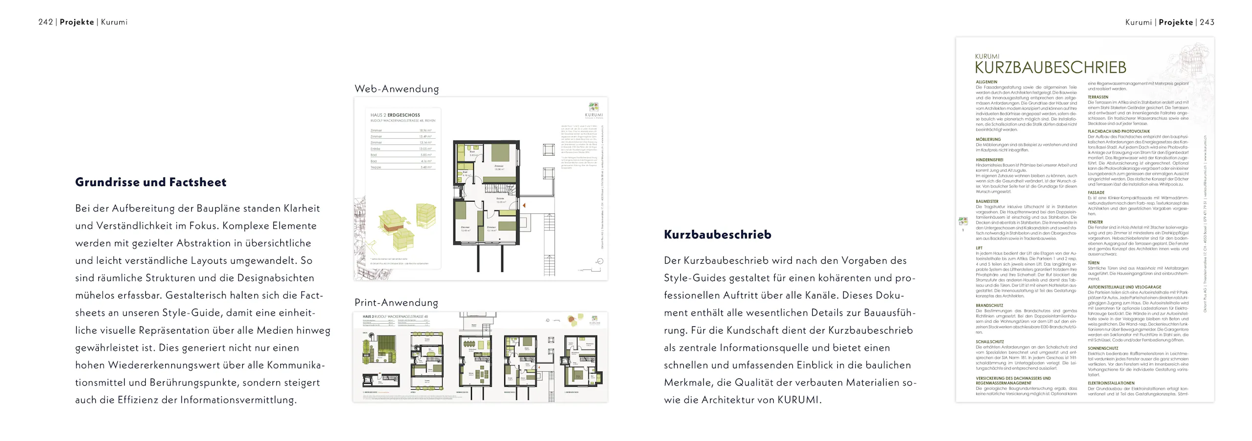Kurumi Riehen – Projektbranding & 3D-Visualisierung, Broschüre Seite 6