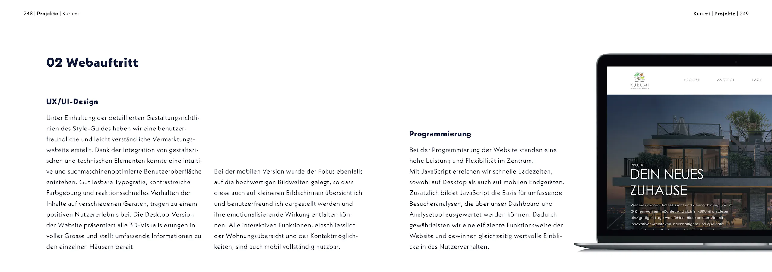 Kurumi Riehen – Projektbranding & 3D-Visualisierung, Broschüre Seite 9