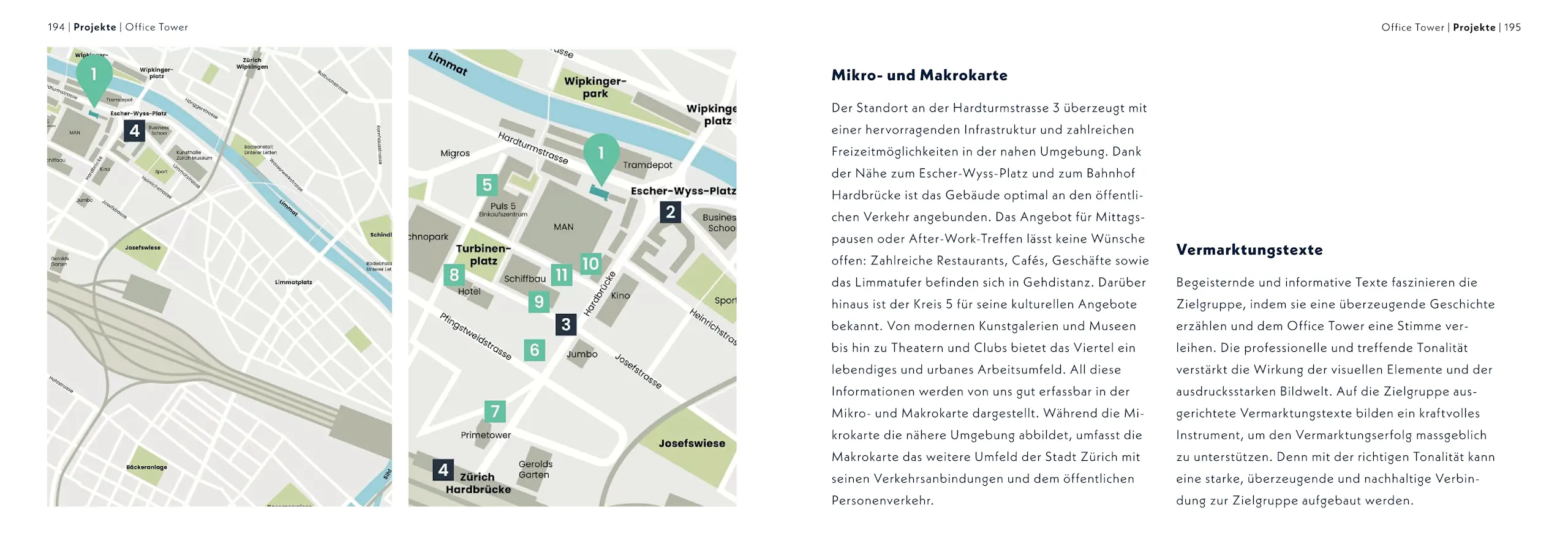 Office Tower Zürich – Branding, 3D-Visualisierung & Website, Broschüre Seite 7