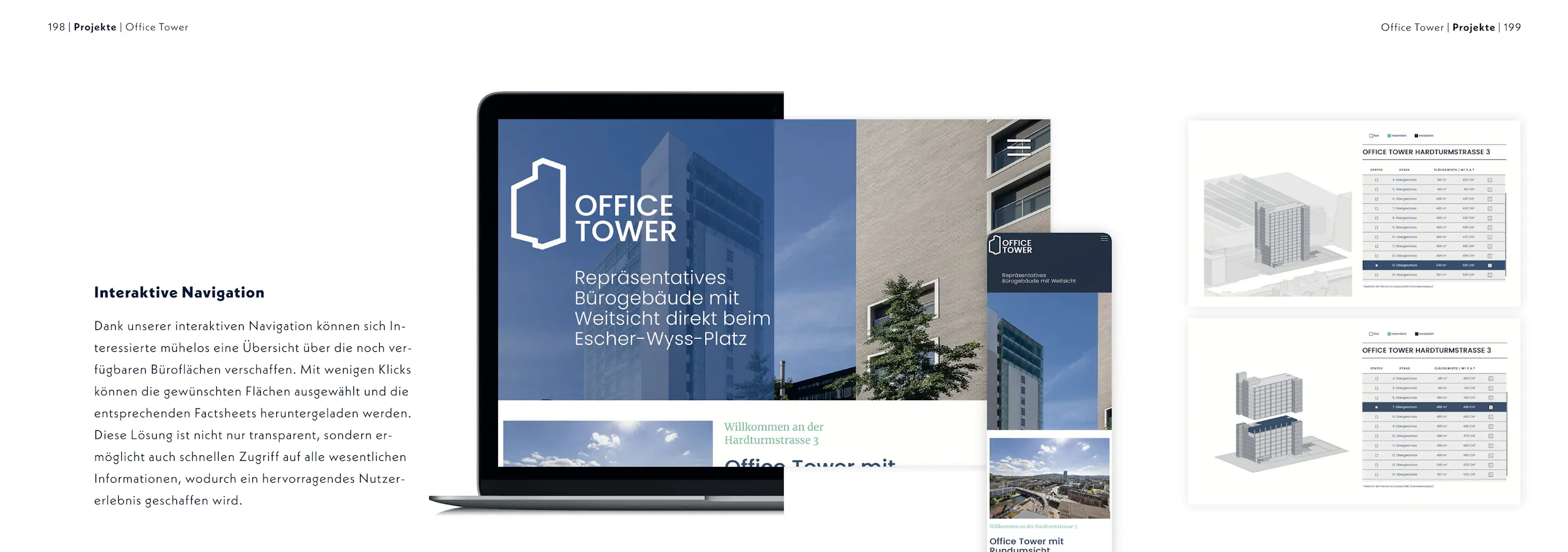 Office Tower Zürich – Branding, 3D-Visualisierung & Website, Broschüre Seite 9