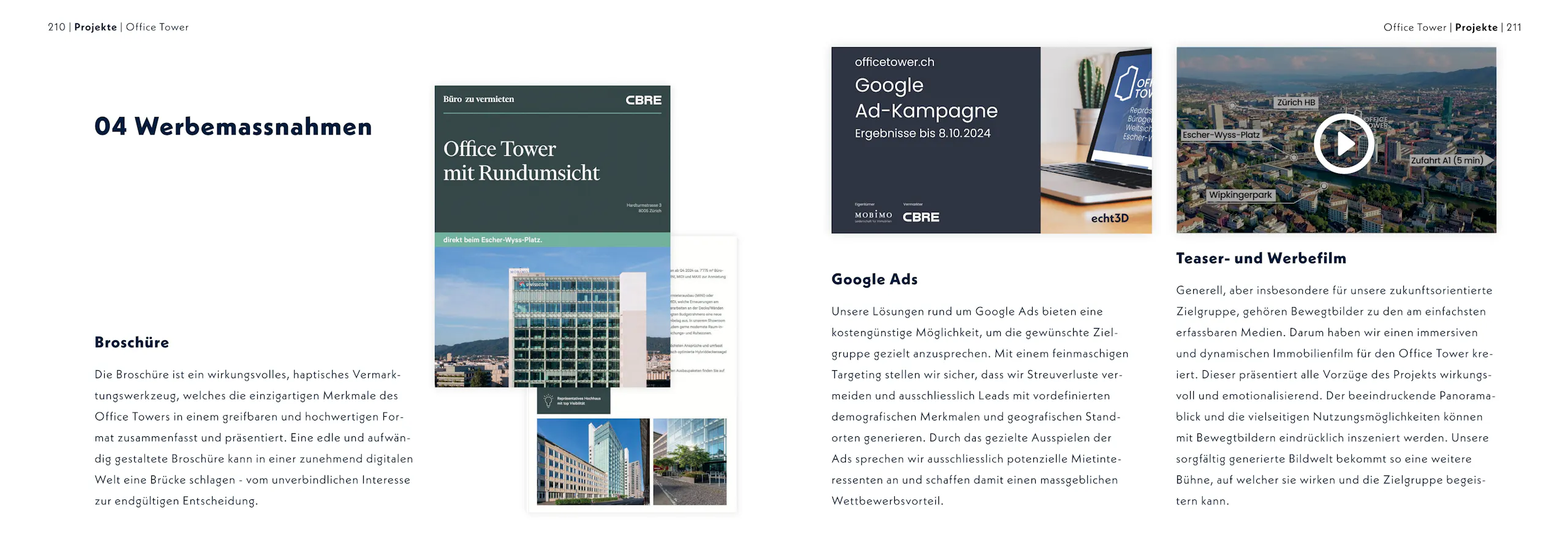 Office Tower Zürich – Branding, 3D-Visualisierung & Website, Broschüre Seite 15