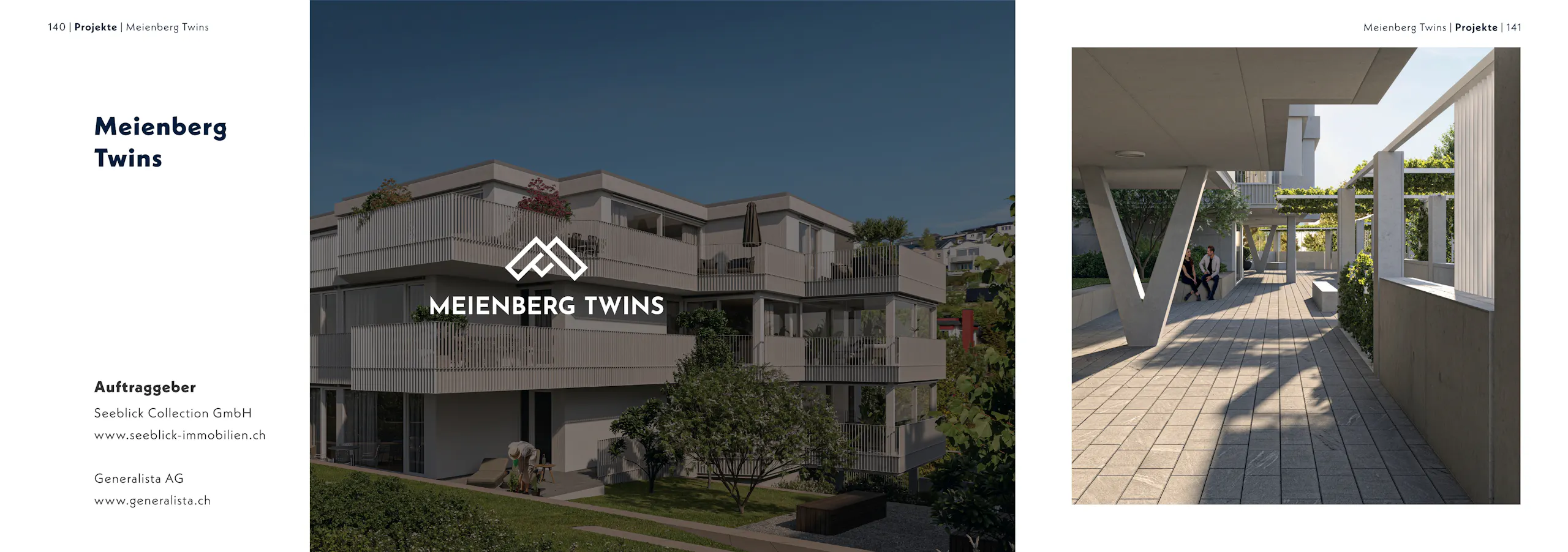Meienberg Twins Rapperswil-Jona – Branding & Website, Broschüre Seite 1