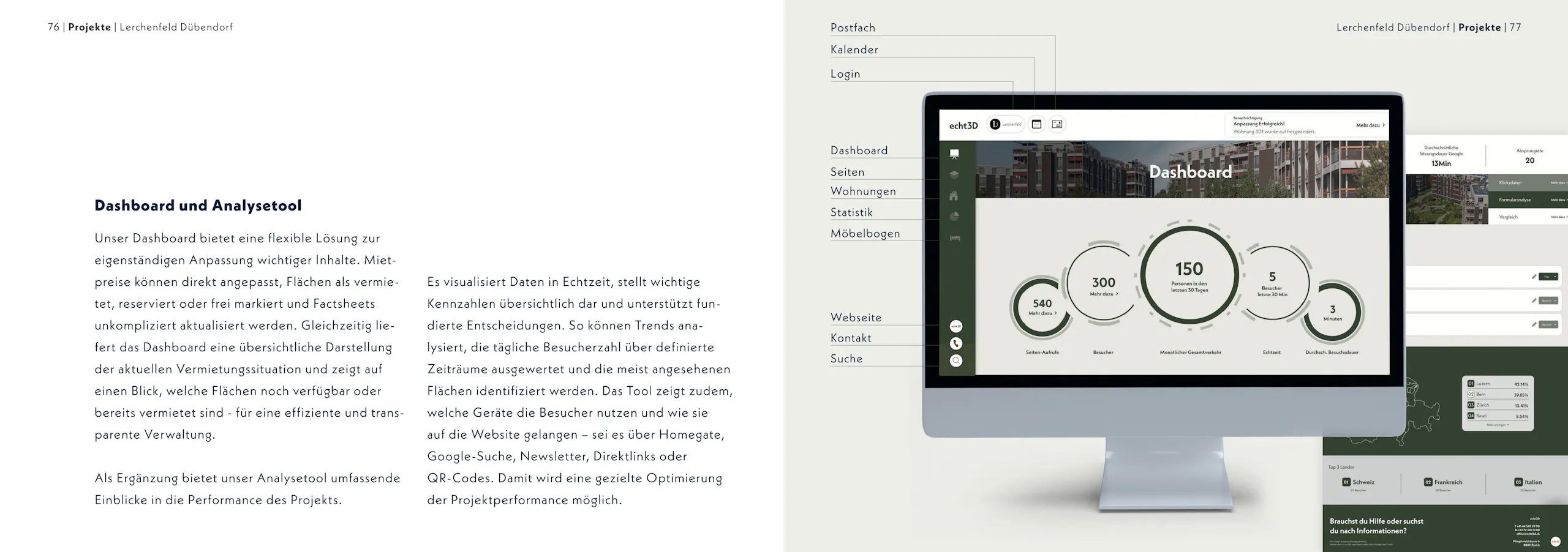 Lerchenfeld Dübendorf – Branding, Website & Wohnungsfinder, Broschüre Seite 11