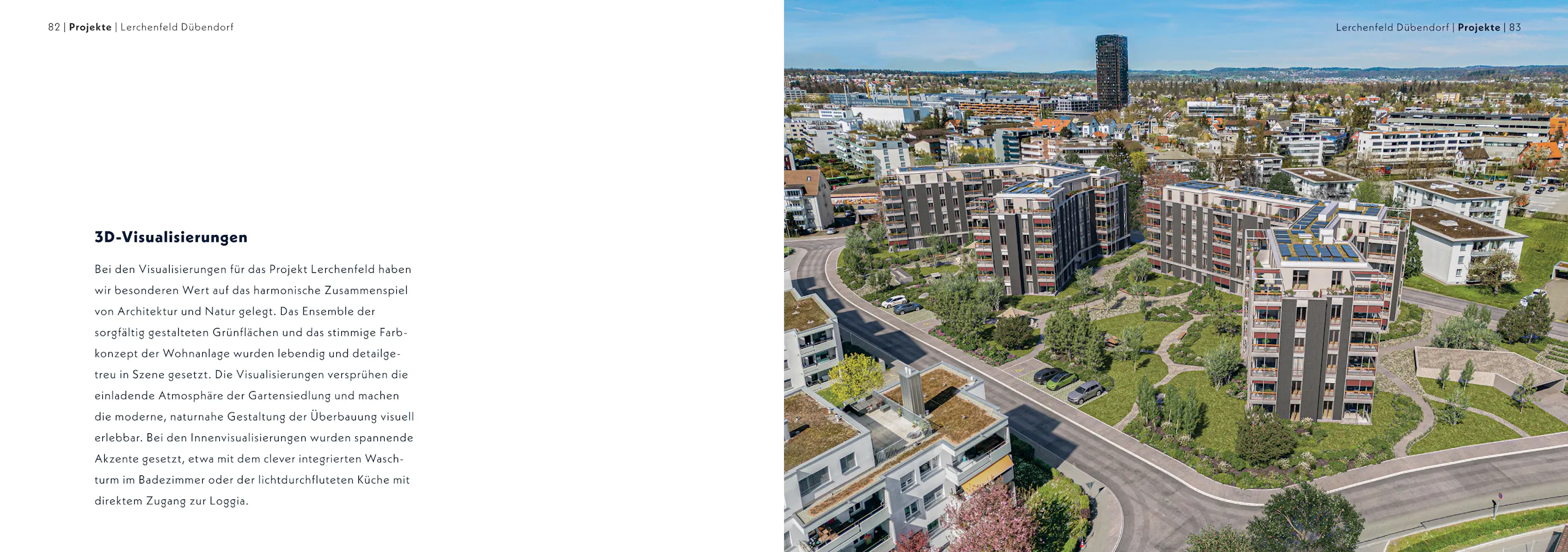Lerchenfeld Dübendorf – Branding, Website & Wohnungsfinder, Broschüre Seite 14