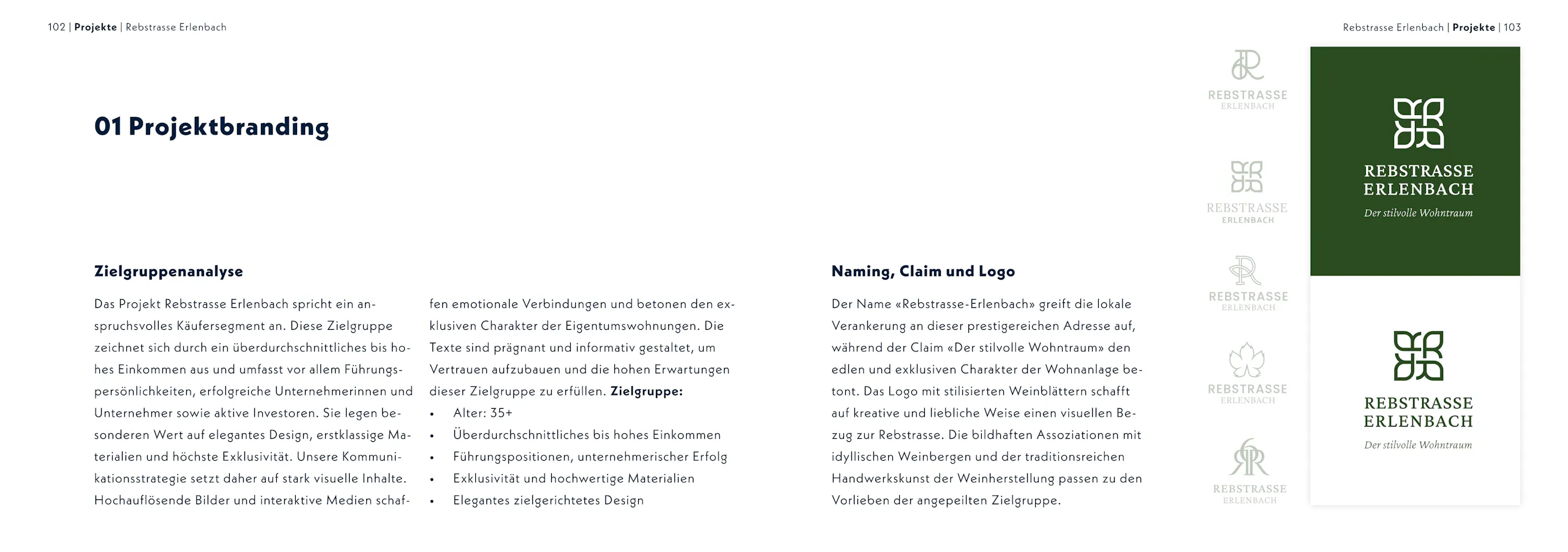 Rebstrasse Erlenbach – Branding & 3D-Visualisierung, Broschüre Seite 4