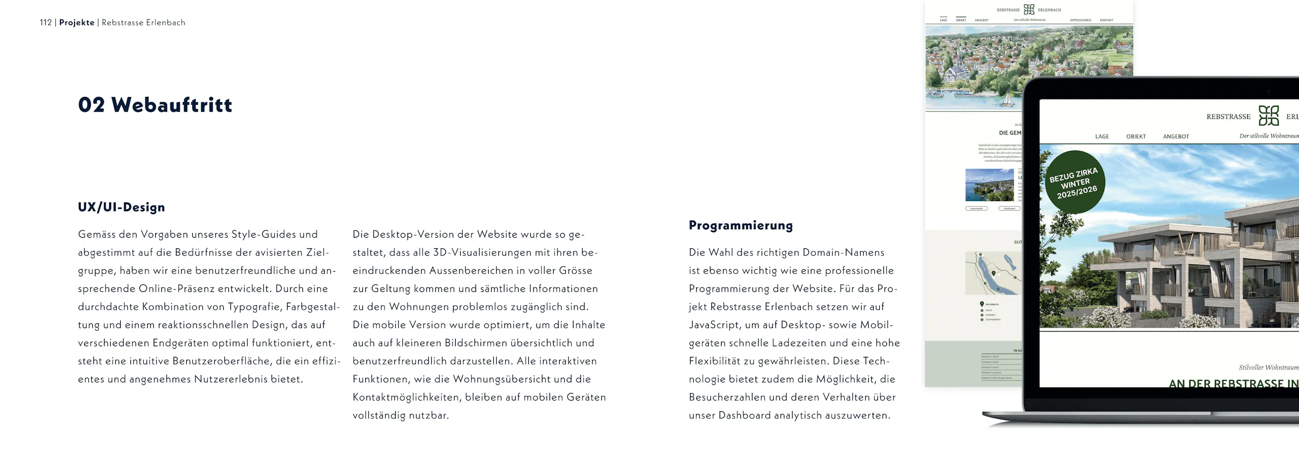 Rebstrasse Erlenbach – Branding & 3D-Visualisierung, Broschüre Seite 9