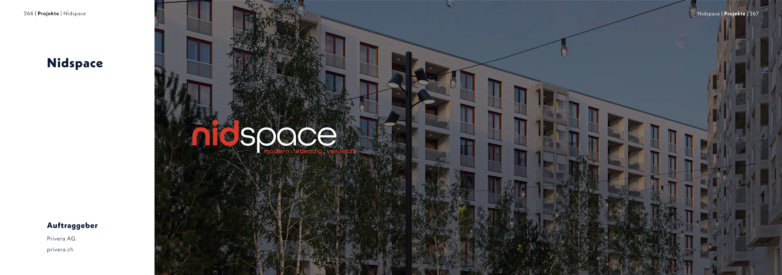 Nidspace Kriens – Branding, Immobilienfilm & Website, Broschüre Seite 1