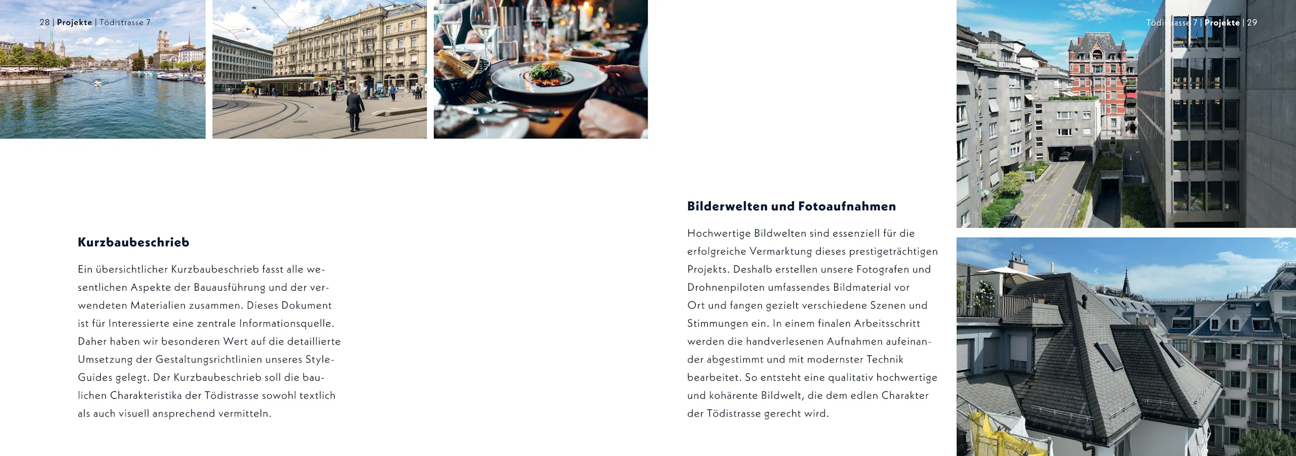 Tödistrasse 7 Zürich – Branding & virtueller 360°-Rundgang, Broschüre Seite 7