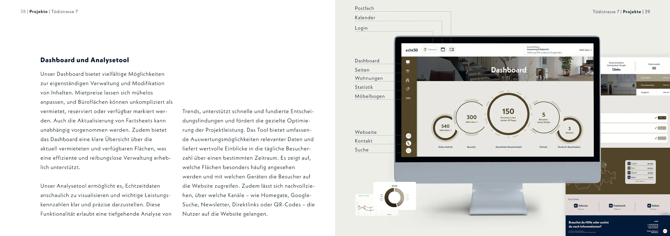 Tödistrasse 7 Zürich – Branding & virtueller 360°-Rundgang, Broschüre Seite 12