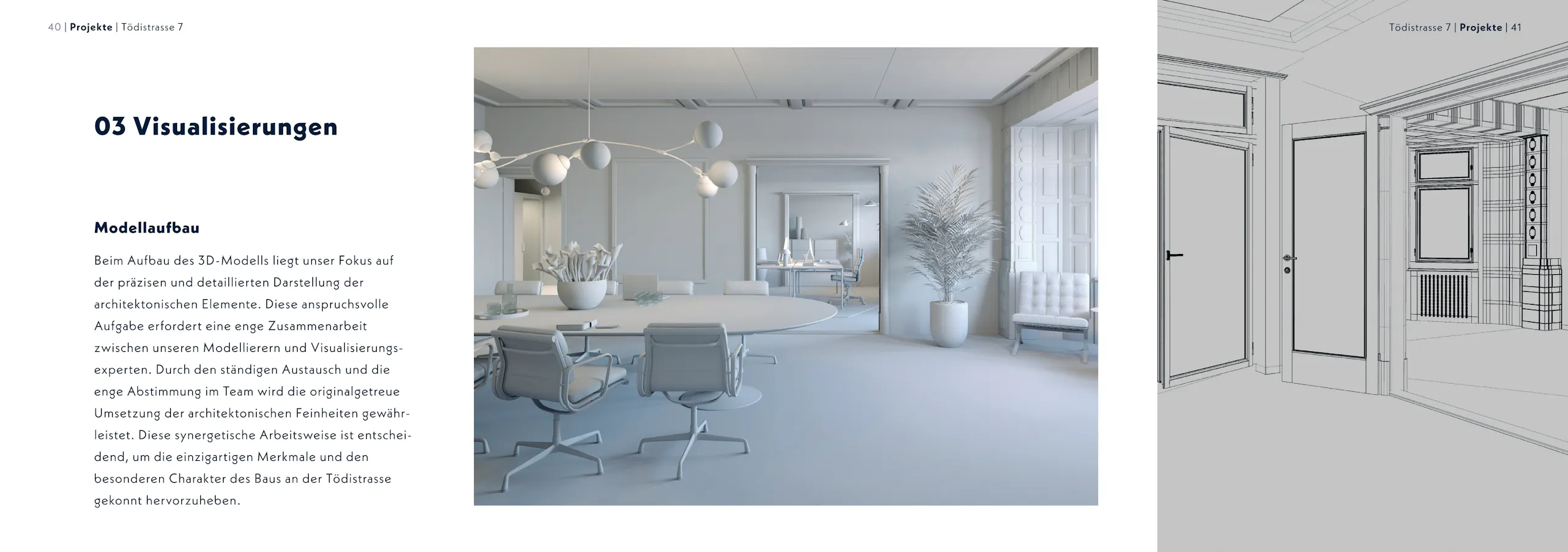 Tödistrasse 7 Zürich – Branding & virtueller 360°-Rundgang, Broschüre Seite 13