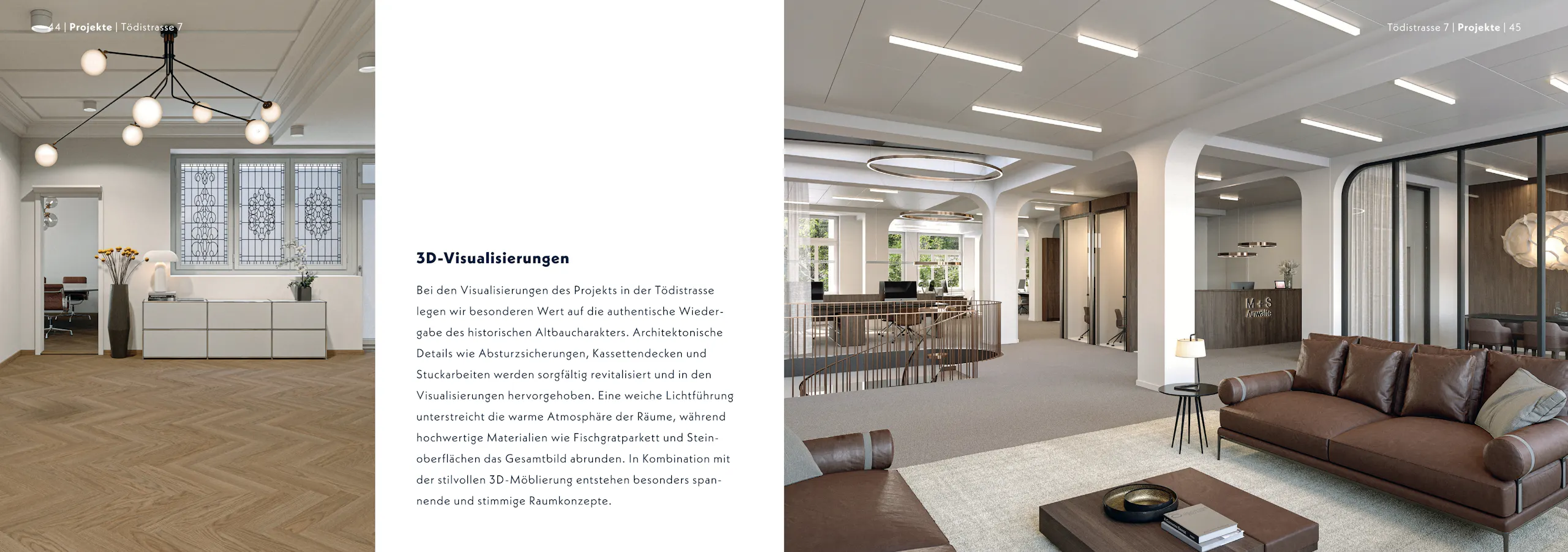 Tödistrasse 7 Zürich – Branding & virtueller 360°-Rundgang, Broschüre Seite 15