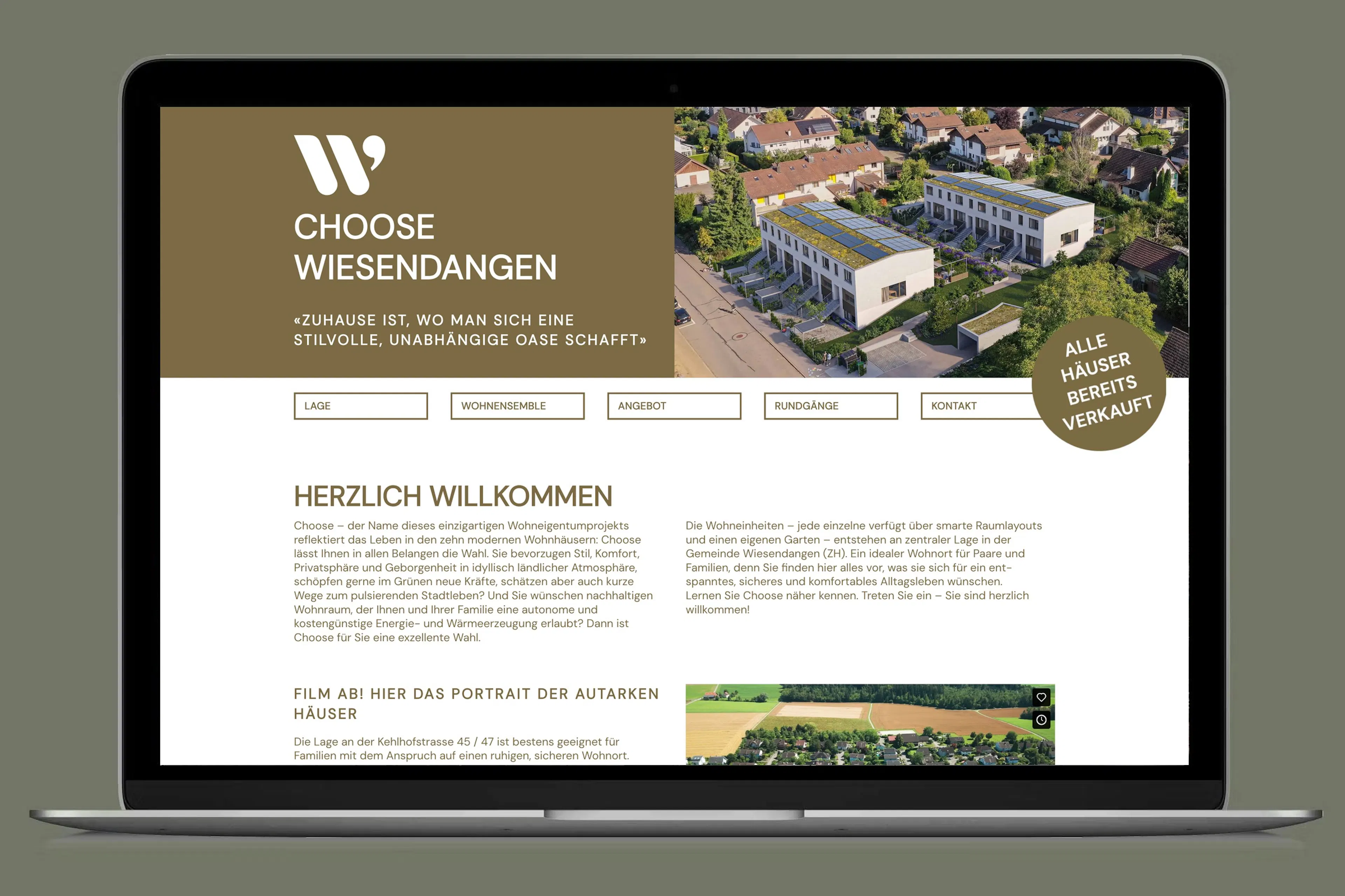 echt3D Webauftritte Portfolio Eigentums-Reihenhäuser Choose Wiesendangen