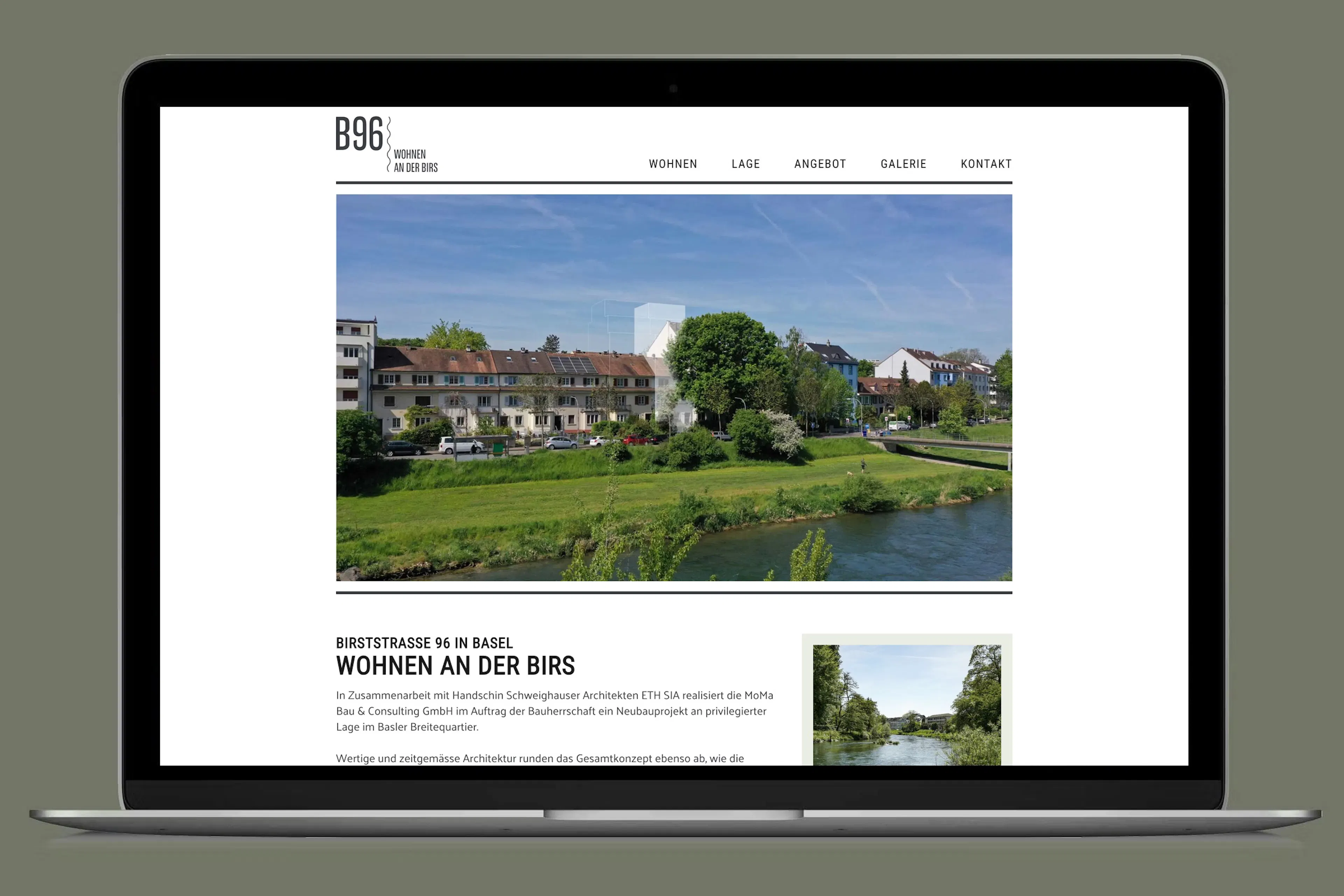 echt3D Webauftritte Portfolio Eigentumswohnungen an der Birs b96
